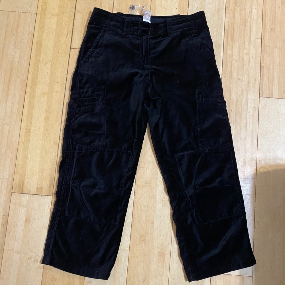 Sundance black velvet cropped pants